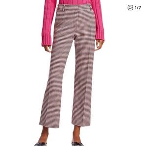 Derek Lam 10 Crosby Galen Straight Twill Gingham Pants size 2